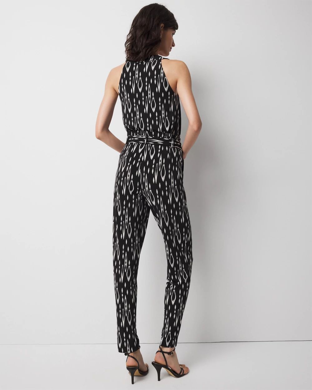 Jersey-Knit High-Rise Tapered Ankle Pants | White House